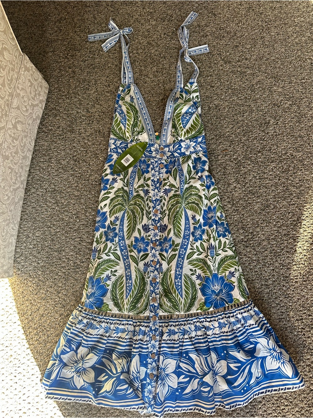FARM Rio Blue & Green Tropicance Midi Dress - Picture 5 of 12